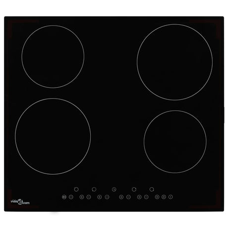 Vidaxl Ceramic Hob avec 4 zones de cuisson Contrôle tactile 6000 W