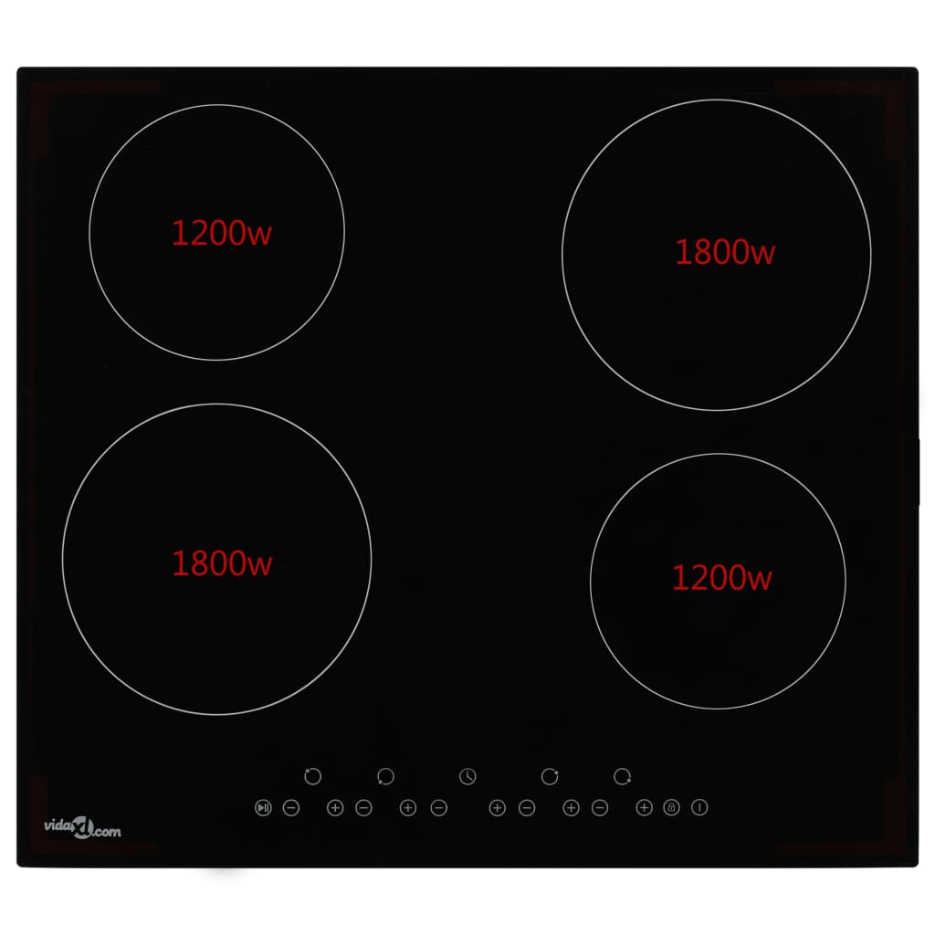 Vidaxl keramisk kogeplade med 4 madlavningszoner Touch Control 6000 W