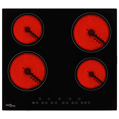 Vidaxl Ceramic Hob avec 4 zones de cuisson Contrôle tactile 6000 W