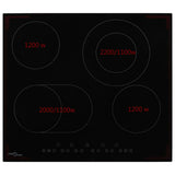 Vidaxl Ceramic hob with 4 cooking zones touch control 6600 W