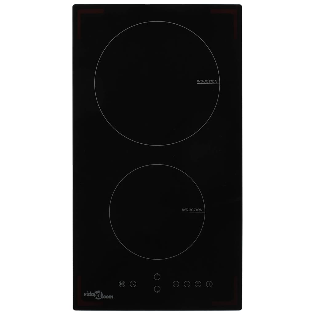 VIDAXL INDUKCJA HOB z 2 strefami gotowania Control 3500 W szkło