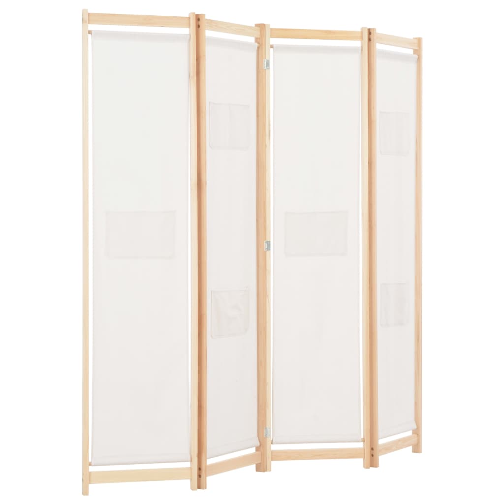 Vidaxl kamerscherm met 4 panelen 160x170x4 cm stof crème