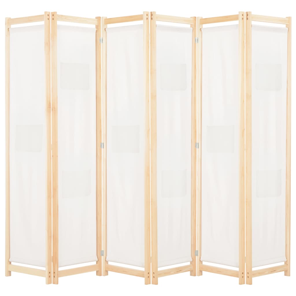 Vidaxl kamerscherm met 6 panelen 240x170x4 cm stof crème