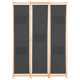 Vidaxl kamerscherm met 3 panelen 120x170x4 cm stof grijs