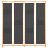 Vidaxl kamerscherm met 4 panelen 160x170x4 cm stof grijs