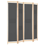 Vidaxl kamerscherm met 4 panelen 160x170x4 cm stof grijs