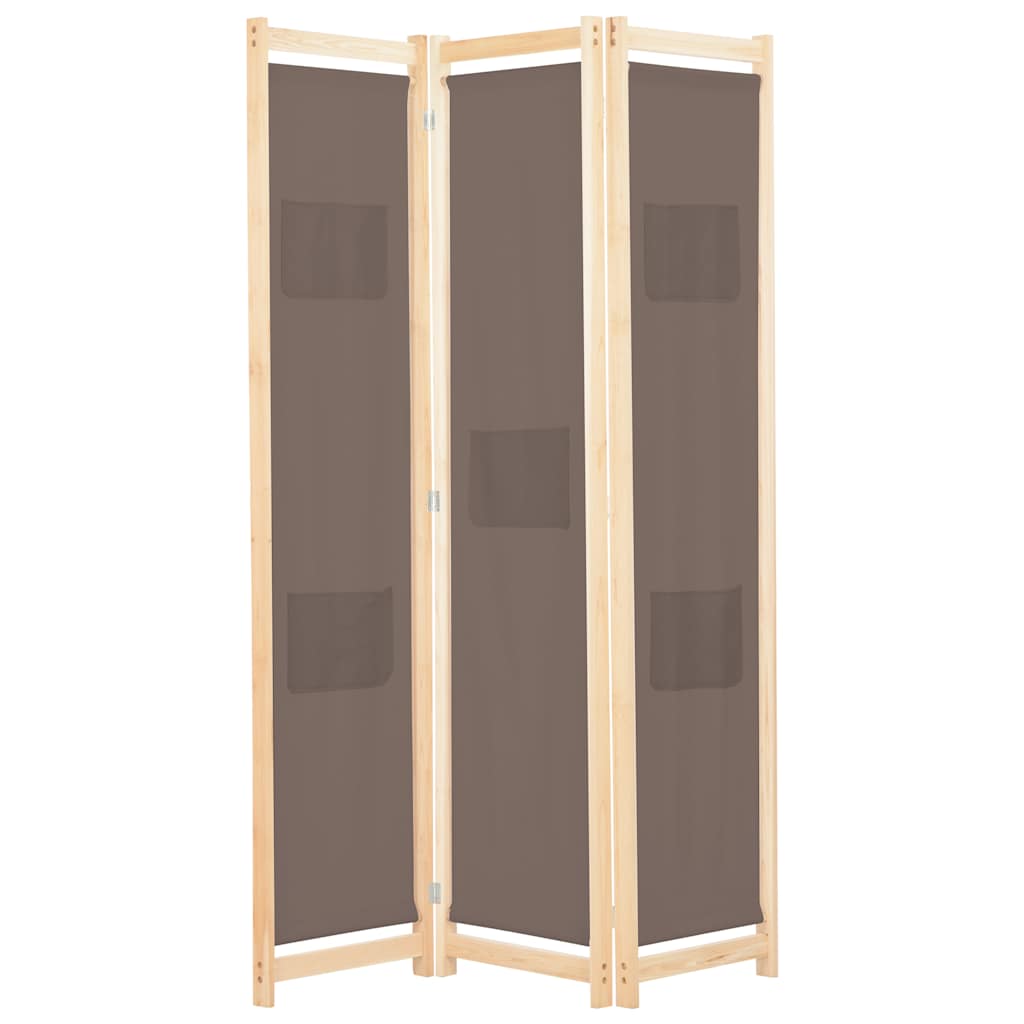 Vidaxl kamerscherm met 3 panelen 120x170x4 cm stof bruin