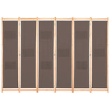 Vidaxl kamerscherm met 6 panelen 240x170x4 cm stof bruin