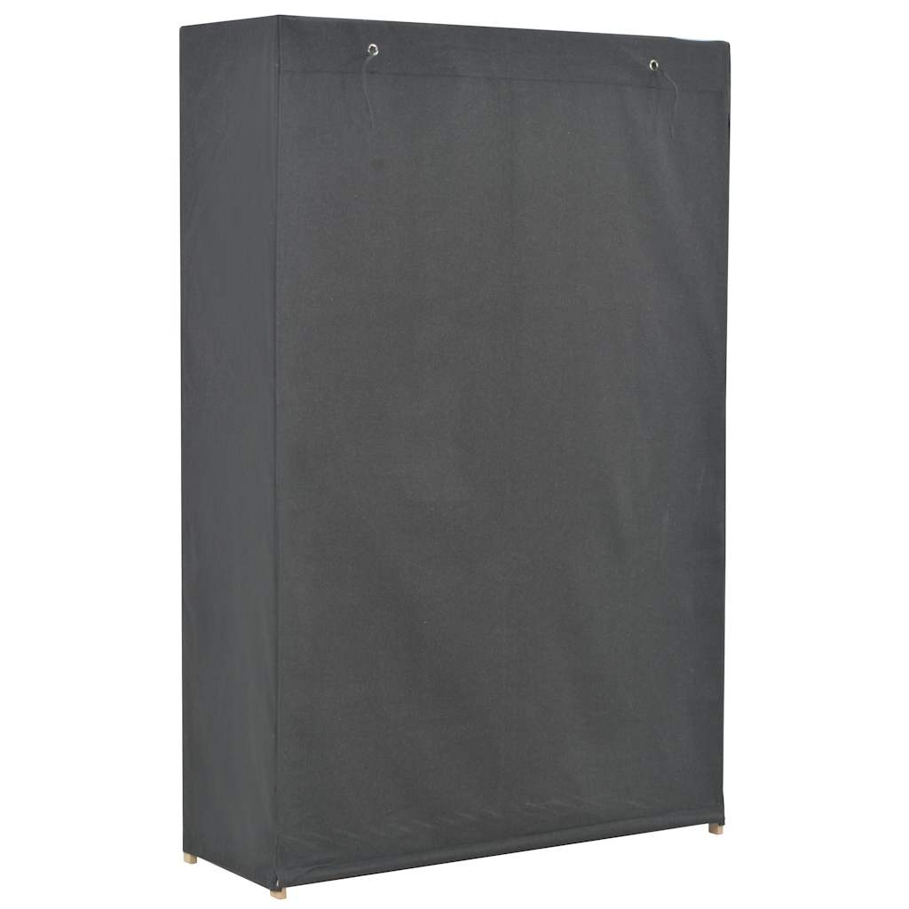 Vidaxl kledingkast 3-laags 110x40x170 cm stof grijs