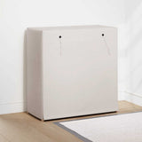 Armoire à chaussures vidaxl avec couvercle 79x40x80 cm tissu blanc