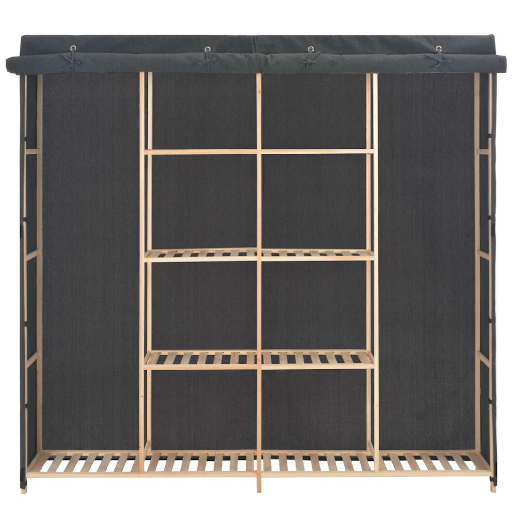 Vidaxl kledingkast 173x40x170 cm stof grijs