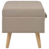 Vidaxl opbergkruk 40 cm stof beige