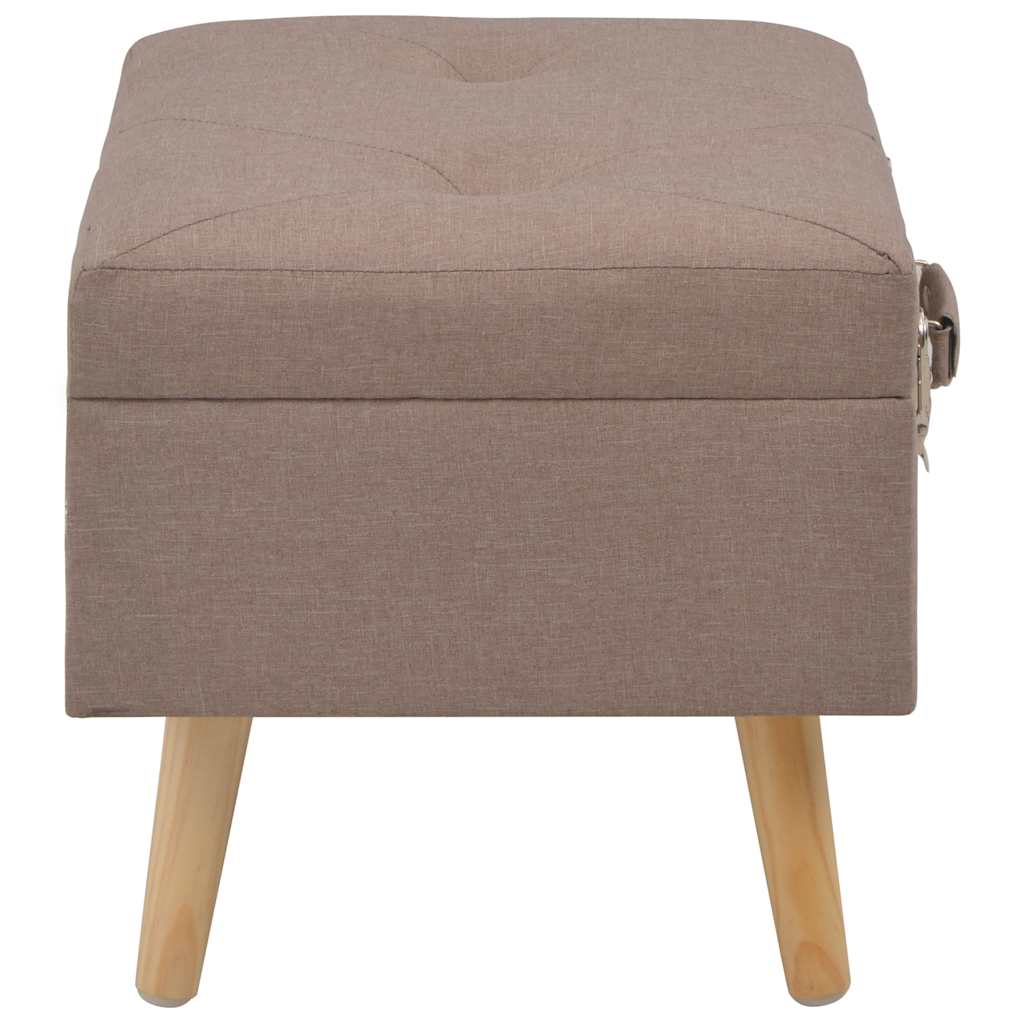 Vidaxl opbergkruk 40 cm stof bruin