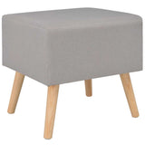 Vidaxl nachtkastje 40x35x40 cm stof grijs