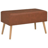 Vidaxl salontafel 80x40x46 cm kunstleer bruin
