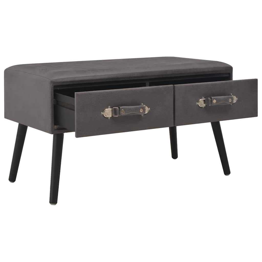 Vidaxl salontafel 80x40x46 cm kunstleer grijs