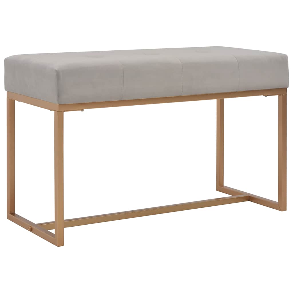 Vidaxl bankje 80 cm fluweel grijs