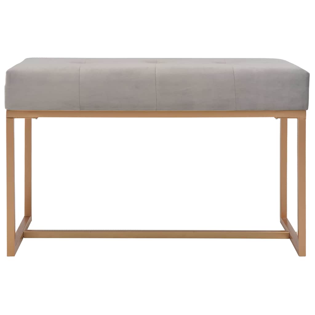 Vidaxl bankje 80 cm fluweel grijs