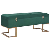 Vidaxl bankje met opbergvak 105 cm fluweel groen