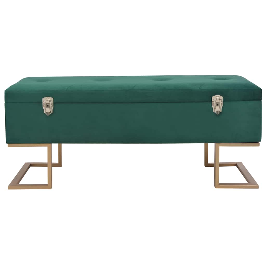 Vidaxl bankje met opbergvak 105 cm fluweel groen