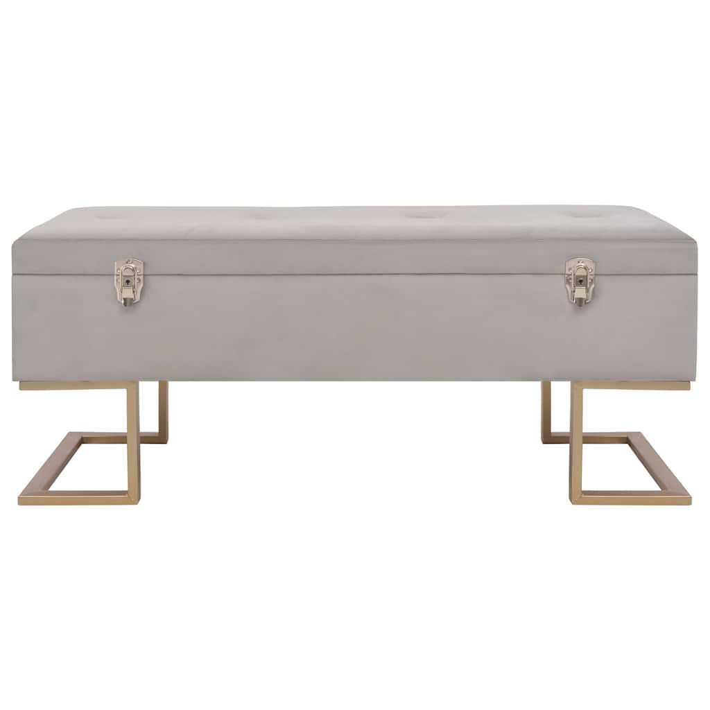 Vidaxl bankje met opbergvak 105 cm fluweel grijs
