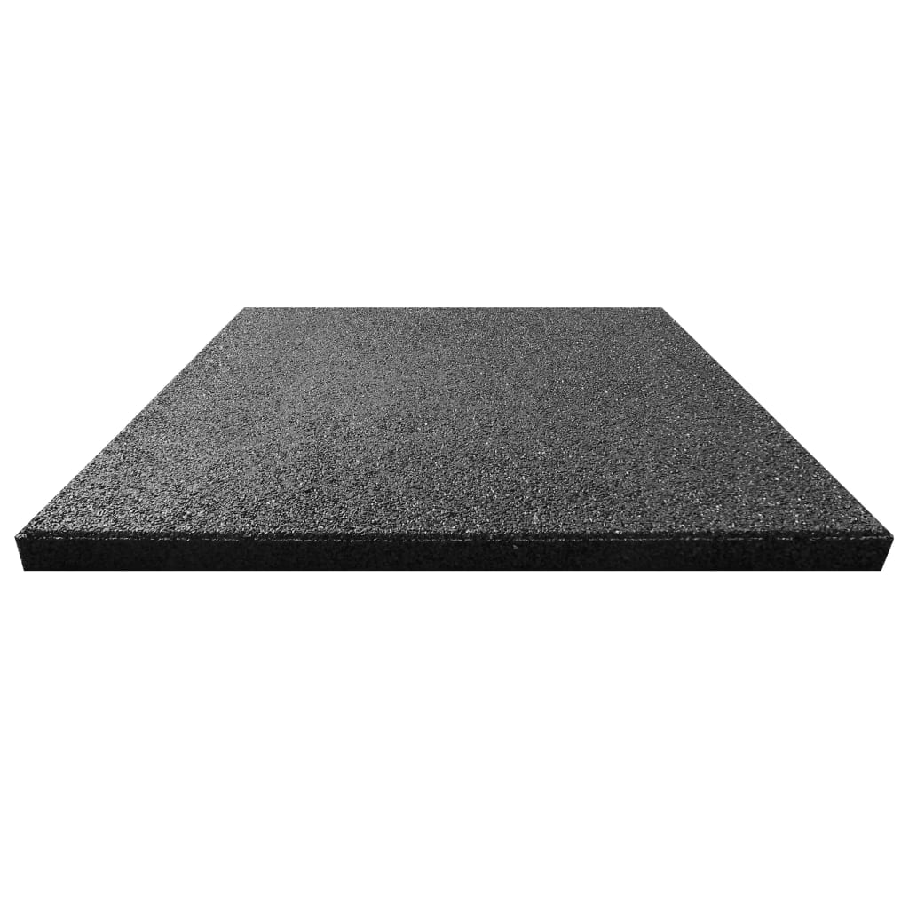 VidaXL Valt tile 6 st 50x50x3 cm rubber black