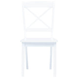 Vidaxl eetkamerstoelen 2 st massief rubberwood wit
