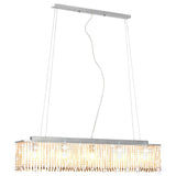 Vidaxl plafond avec perles en cristal 104 cm de couleur argentée
