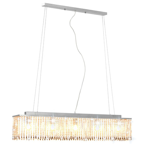 Vidaxl plafond avec perles en cristal 104 cm de couleur argentée