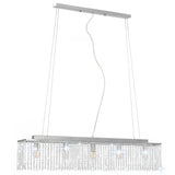 Vidaxl plafond avec perles en cristal 104 cm de couleur argentée