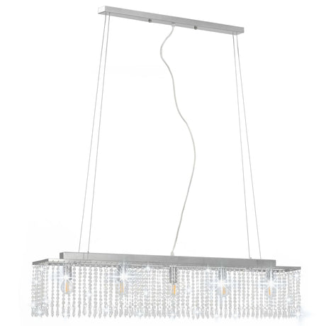 Vidaxl plafond avec perles en cristal 104 cm de couleur argentée
