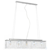 Vidaxl taklampa med kristallpärlor 104 cm silverfärgade