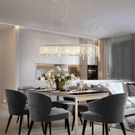 Vidaxl plafond avec perles en cristal 104 cm de couleur argentée