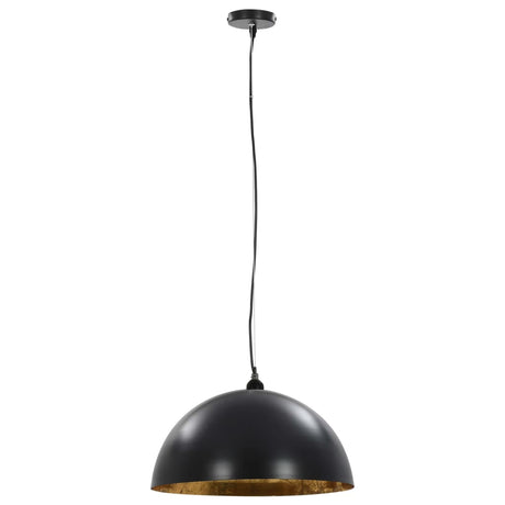 VidaXL plafonniers 2 pcs demi-rond E27 50 cm noir et or