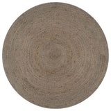 Vidaxl rug handmade around 90 cm jute gray