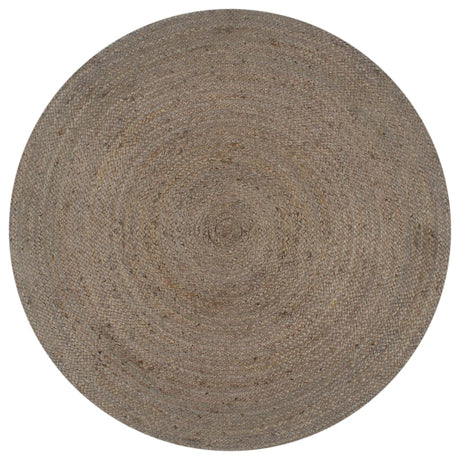 Vidaxl rug handmade around 90 cm jute gray