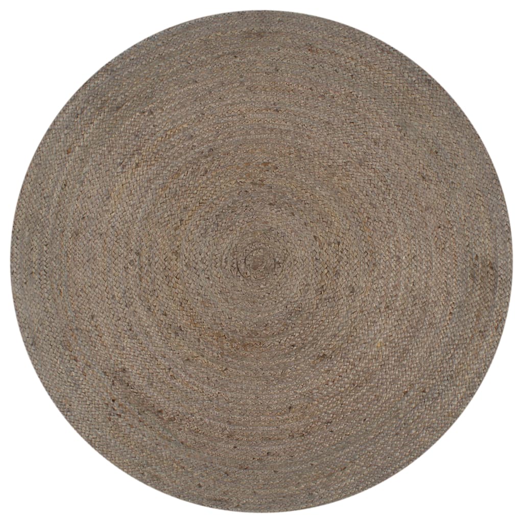 Vidaxl rug handmade around 150 cm jute gray