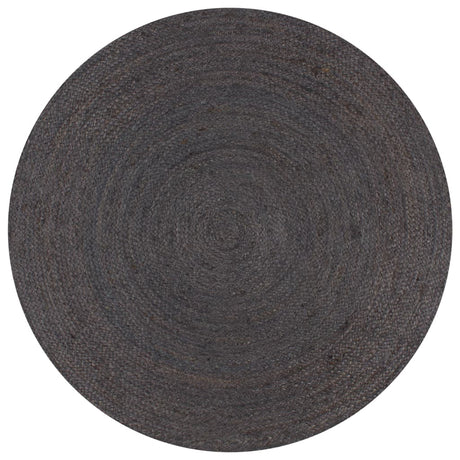 Vidaxl rug handmade around 90 cm jute dark gray