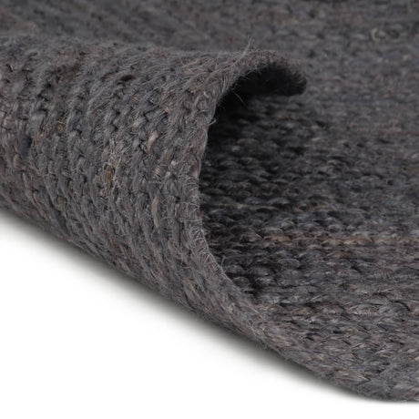 Vidaxl rug handmade around 90 cm jute dark gray