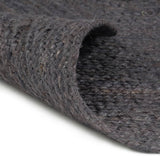 Vidaxl rug handmade around 120 cm jute dark gray