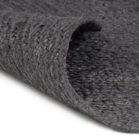 Vidaxl rug handmade around 120 cm jute dark gray