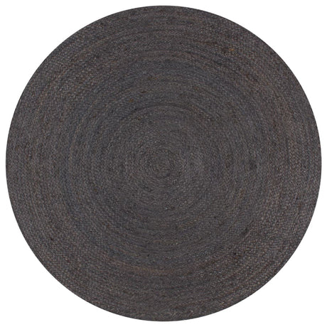 Vidaxl rug handmade around 150 cm jute dark gray