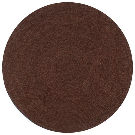 Vidaxl tapis fait à la main autour de 90 cm de jute brun
