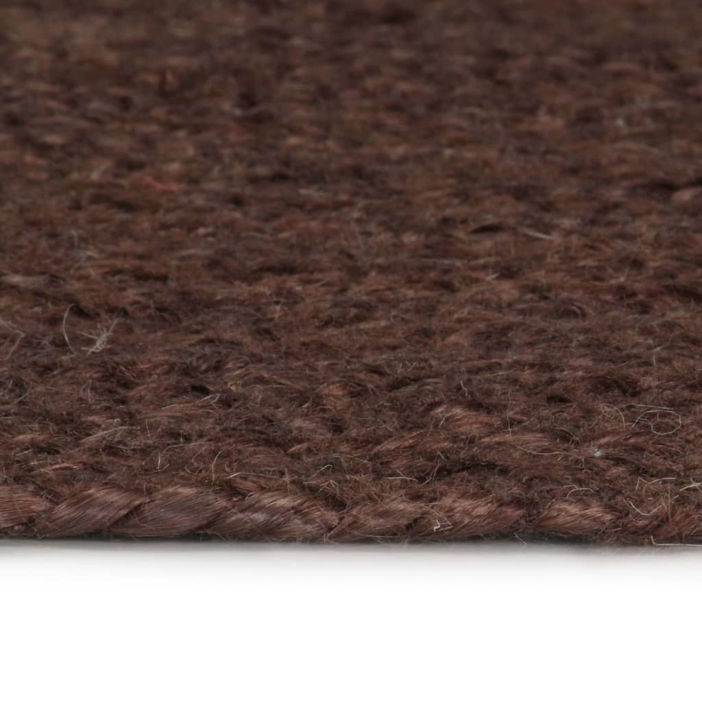 Vidaxl tapis fait à la main autour de 90 cm de jute brun