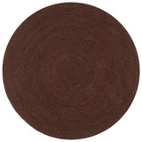 Vidaxl tapis fait à la main vers 150 cm de jute brun