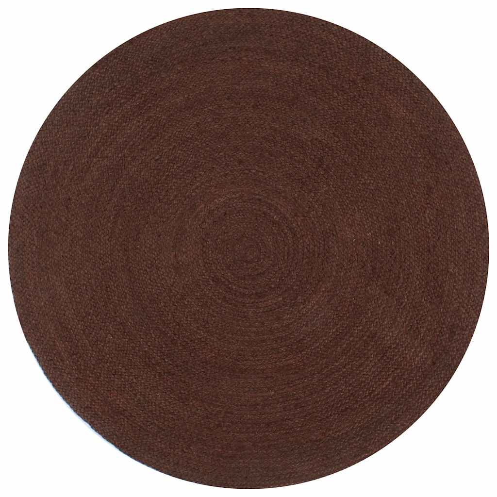 Vidaxl tapis fait à la main vers 150 cm de jute brun