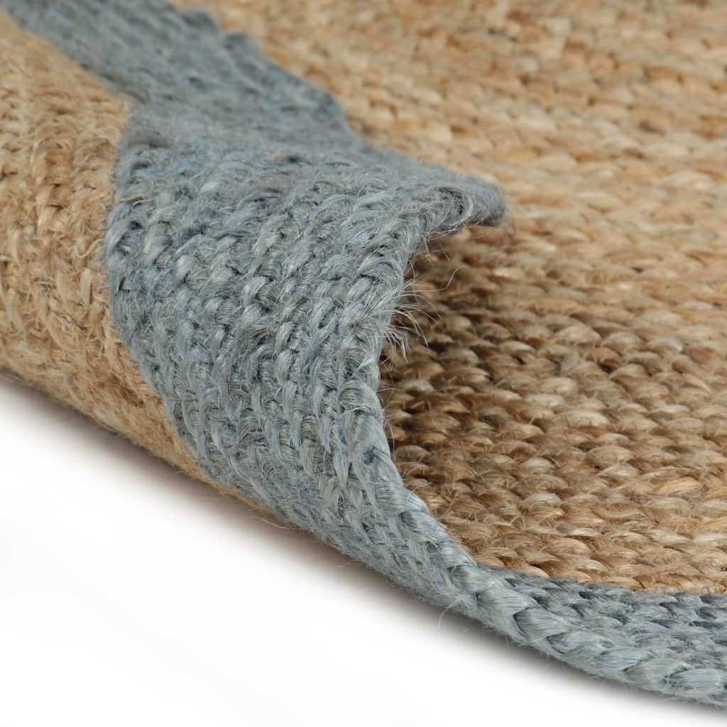 Viaxl tapis fait à la main avec une frontière d'olive 120 cm jute