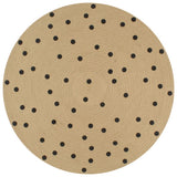 Tapis Vidaxl fait main avec imprimé à pois 150 cm jute