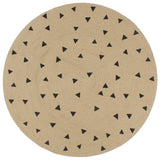 Tapis VidaXL fait main avec imprimé triangle 90 cm jute