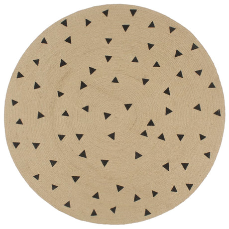 Tapis VidaXL fait main avec imprimé triangle 90 cm jute